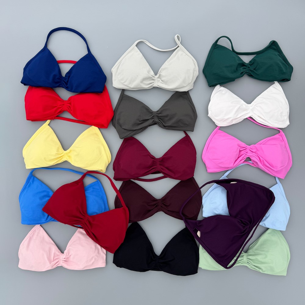 Strappy Bra Gym Top Women High - Rugged Sport Strap ulasan dan harga