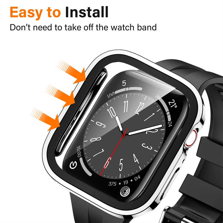 Glass+cover For Apple Watch ca - Garmin Smartwatch Accessories ulasan dan harga