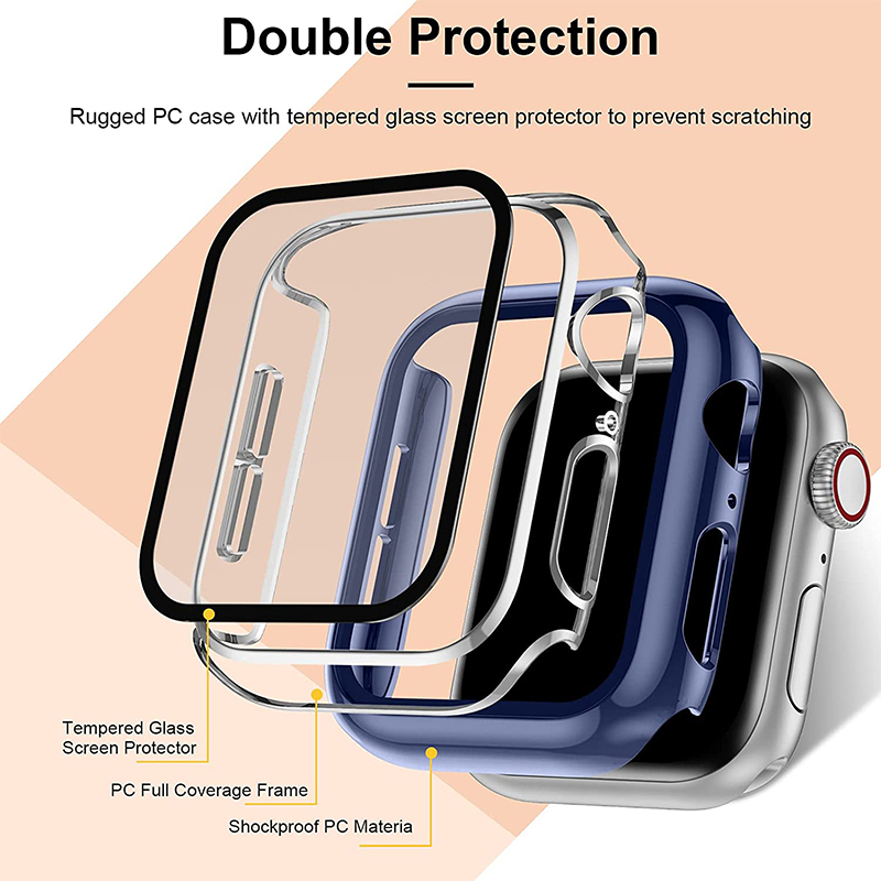 Tempered Glass+cover For Apple - Garmin Smartwatch Accessories ulasan dan harga