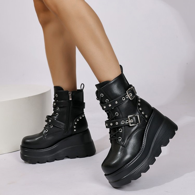 Women Leather Ankle Booties Wo - Leather Classic Strap ulasan dan harga