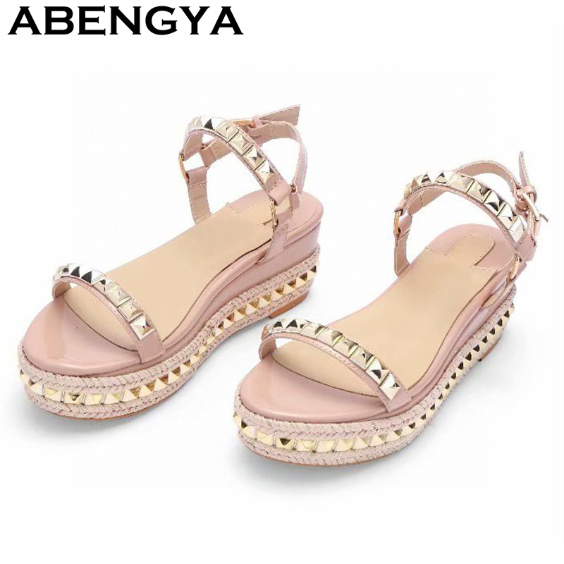 Classic Fashion Thick Sole Pla - Leather Classic Strap ulasan dan harga