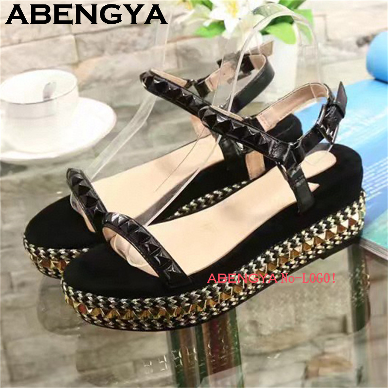 Classic Fashion Thick Sole Pla - Leather Classic Strap ulasan dan harga
