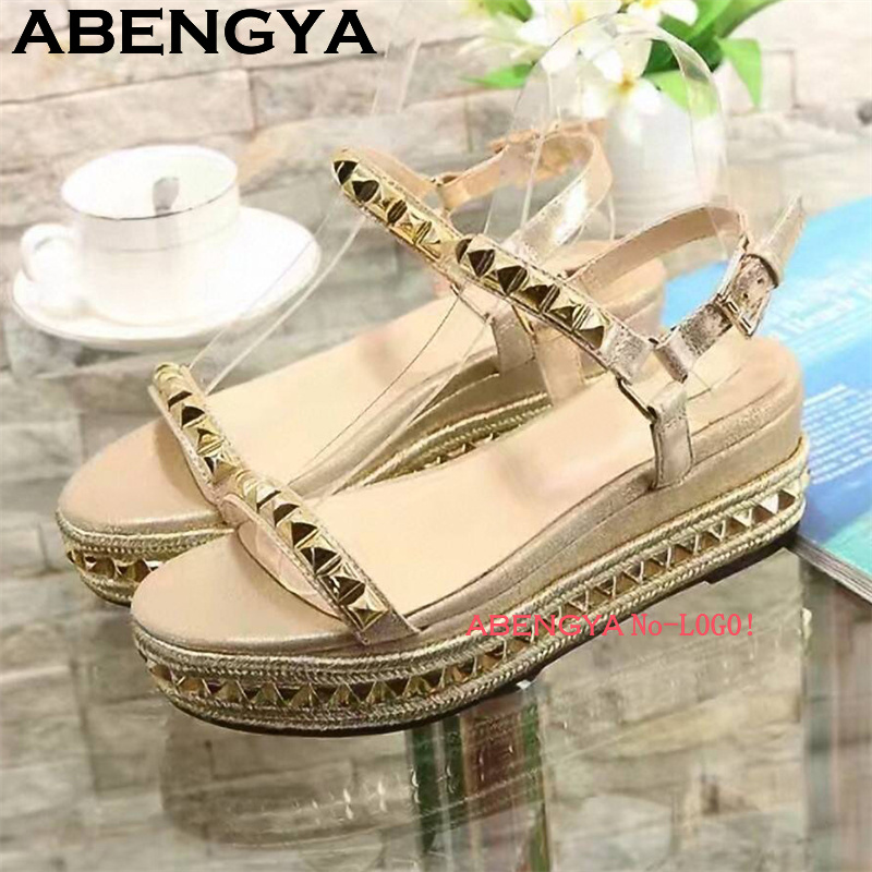 Classic Fashion Thick Sole Pla - Leather Classic Strap ulasan dan harga