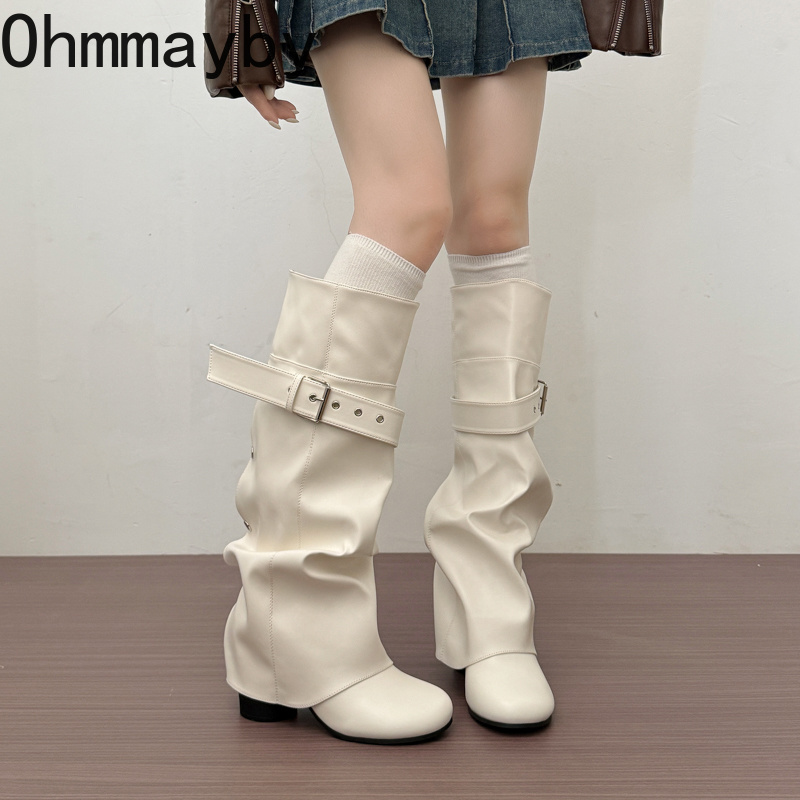 Designer Women Knee High Boots - Leather Classic Strap ulasan dan harga