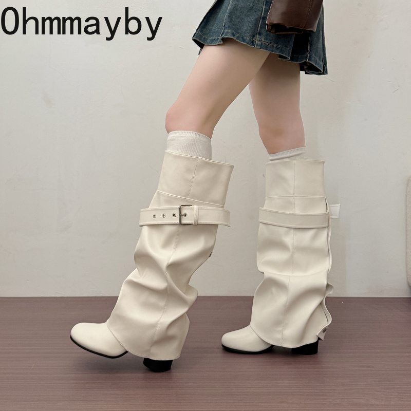 Designer Women Knee High Boots - Leather Classic Strap ulasan dan harga