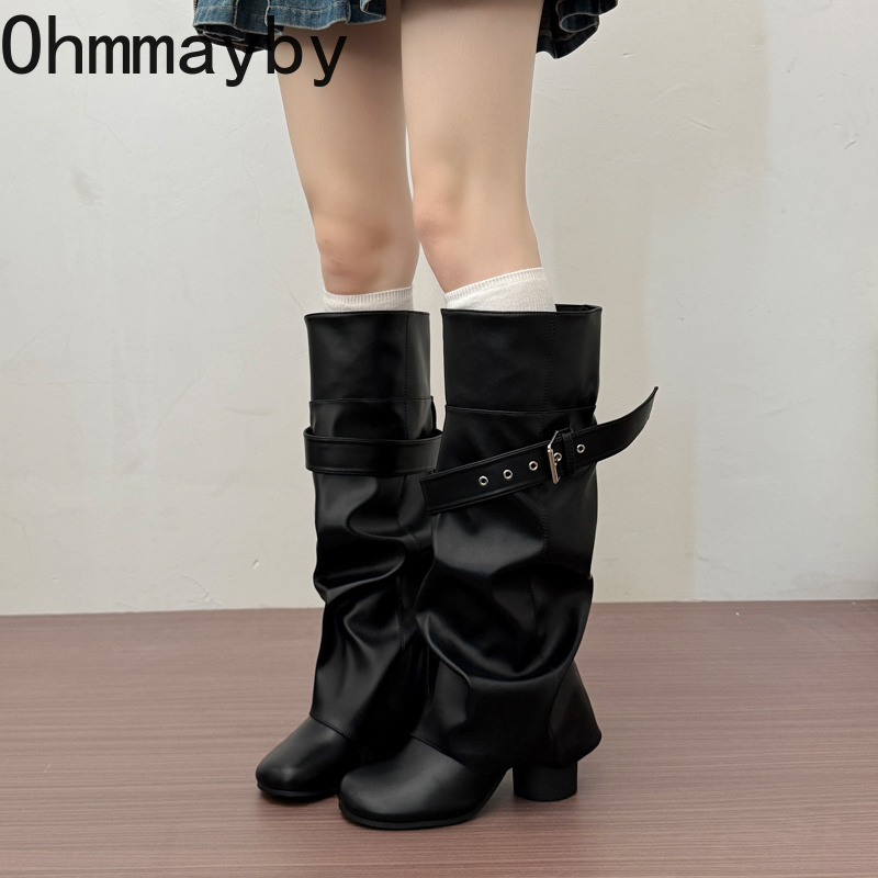 Designer Women Knee High Boots - Leather Classic Strap ulasan dan harga